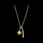 Art Deco charm with diamonds in yellow gold
